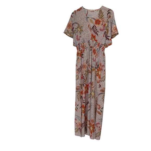 Lovestitch Women's Floral Maxi Dress S Bohemian V-Neck Multicolor Flowy Casual - Picture 2 of 11